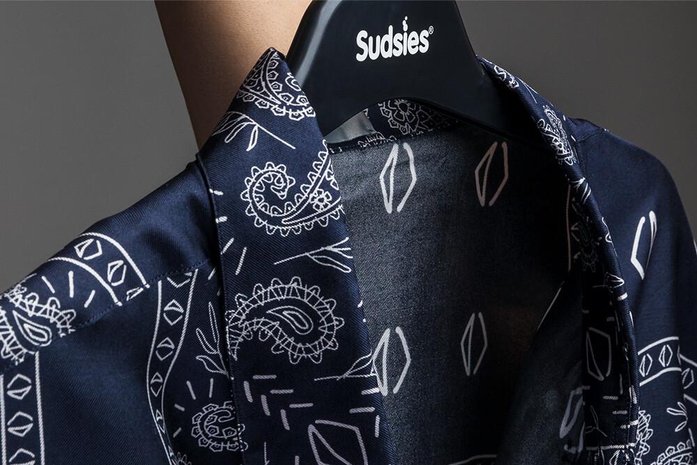 sudsies blue button up