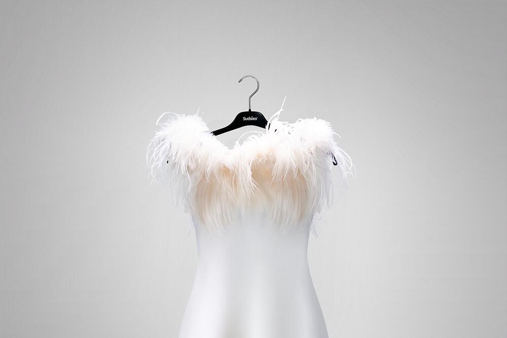 Couture feather dress Sudsies
