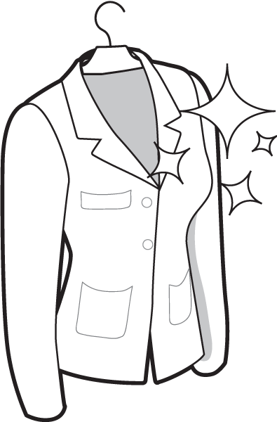 black and white shiny jacket illustration