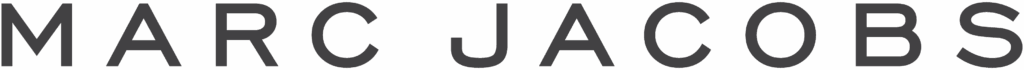 Marc Jacobs logo in bold minimalist sans-serif typography
