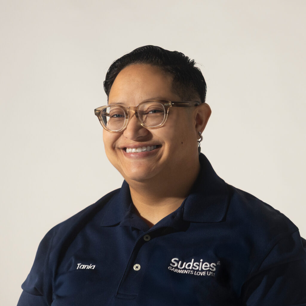 Portrait of Tania Escobar, leader of Technology & Special Projects at Sudsies.