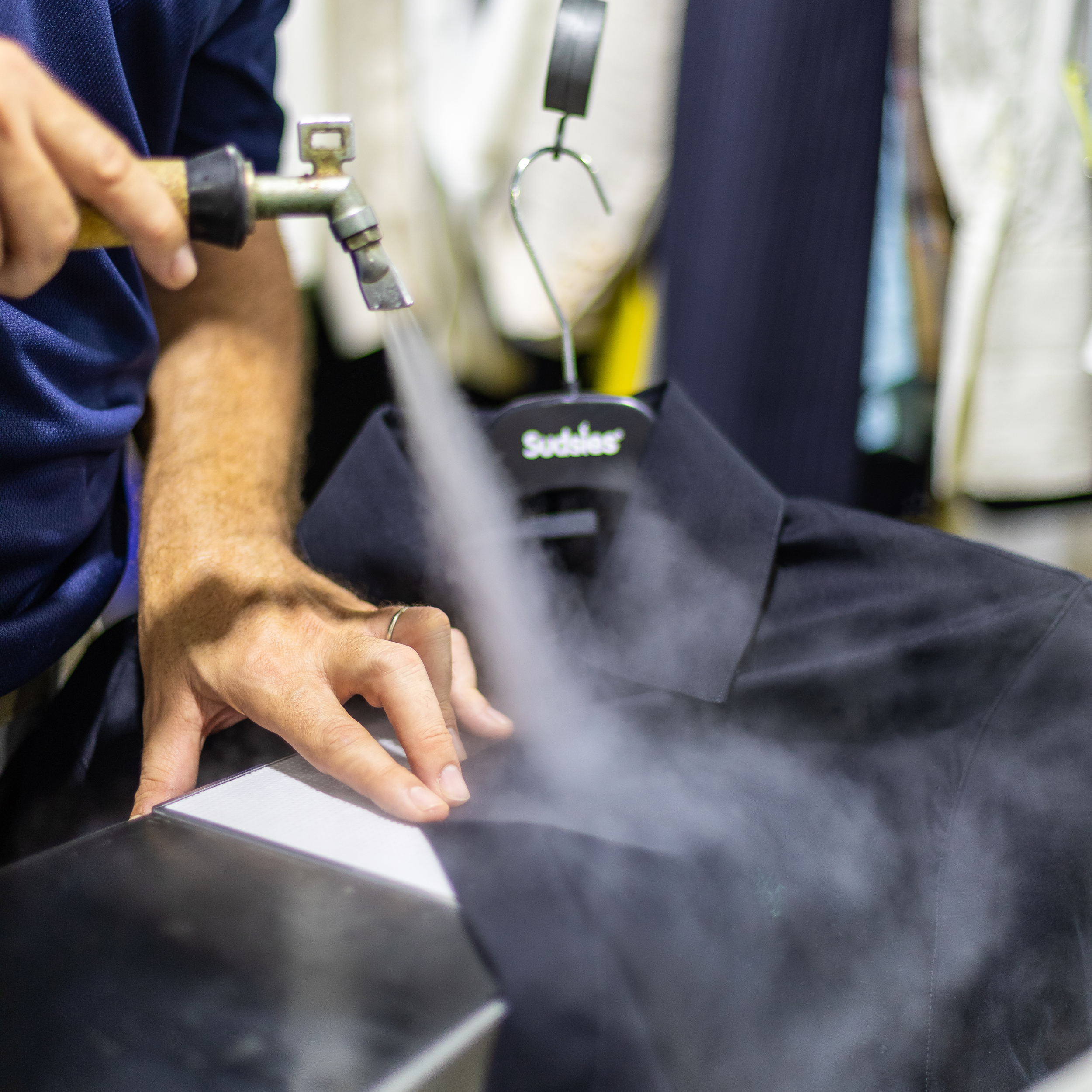 Sudsies Hand Cleaning & Spotting Service | Sudsies Professional garment hand cleaning and steam treatment at Sudsies.