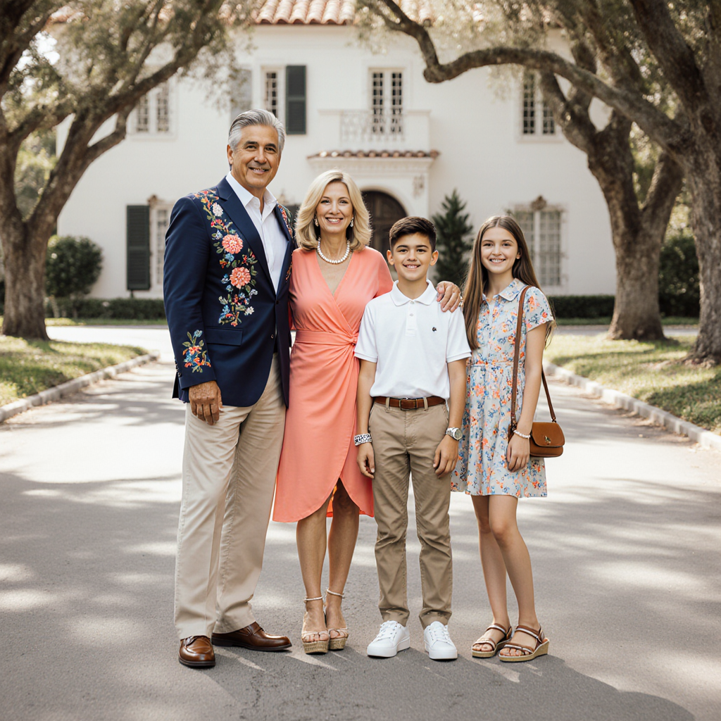 Family enjoying Riviera Section living in Coral Gables with Sudsies pickup and delivery care.