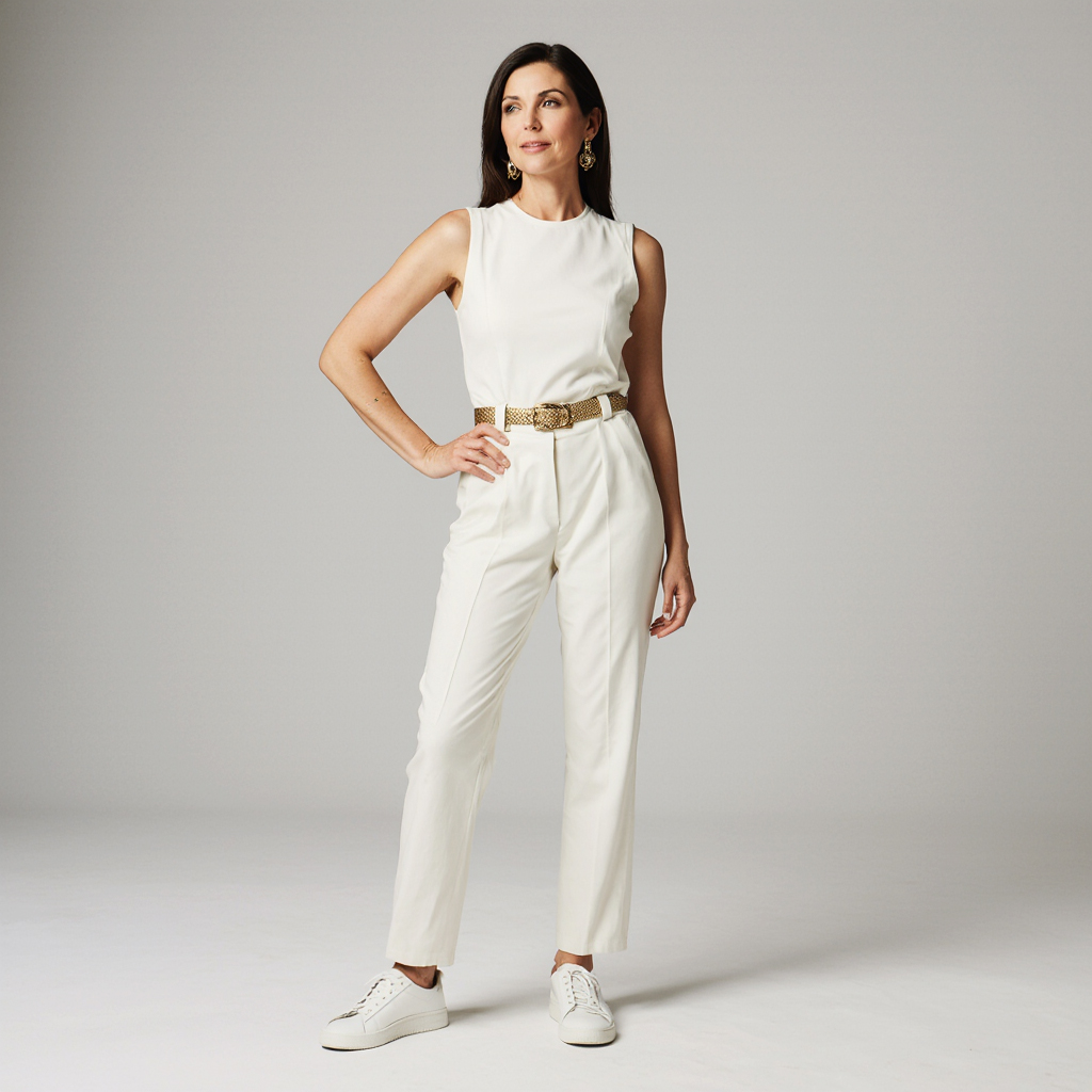New Floresta – Luxury Garment Care by Sudsies | Sudsies Elegant woman in chic white attire representing the modern sophistication of New Floresta, Boca Raton.
