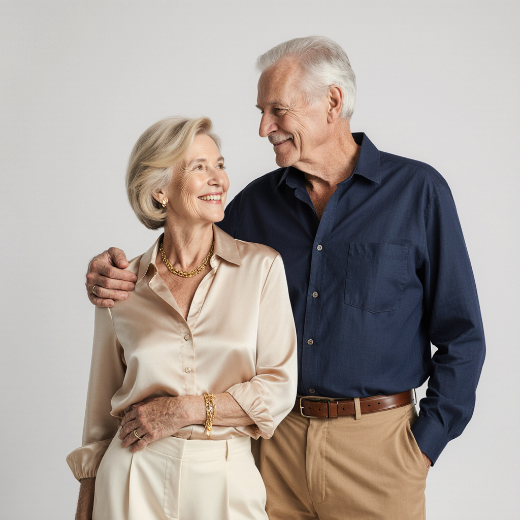 Royal Palm Yacht & Country Club – Luxury Garment Care by Sudsies | Sudsies Elegant couple dressed in soft neutrals, reflecting the refined lifestyle of Royal Palm Yacht & Country Club in Boca Raton.