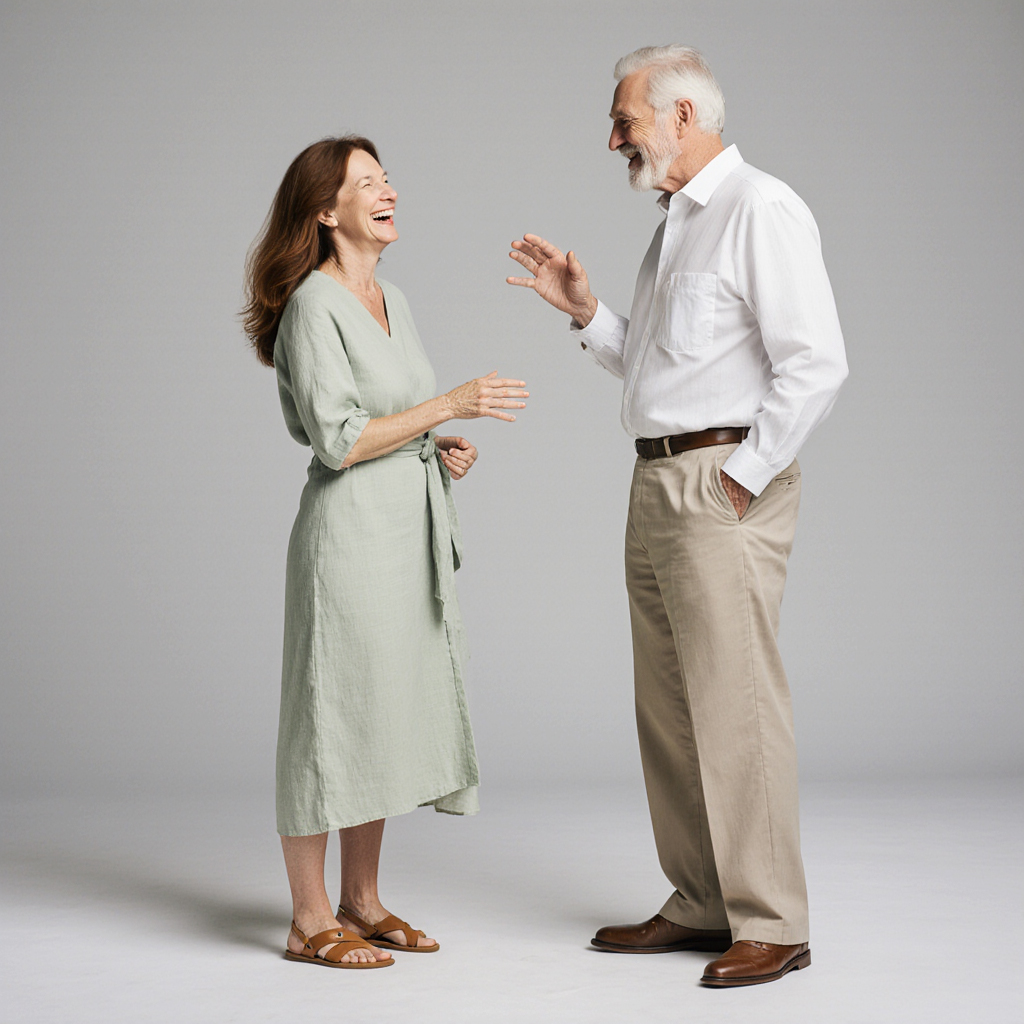 Elegant couple sharing a lighthearted moment, styled for The Preserve community in Boca Raton.