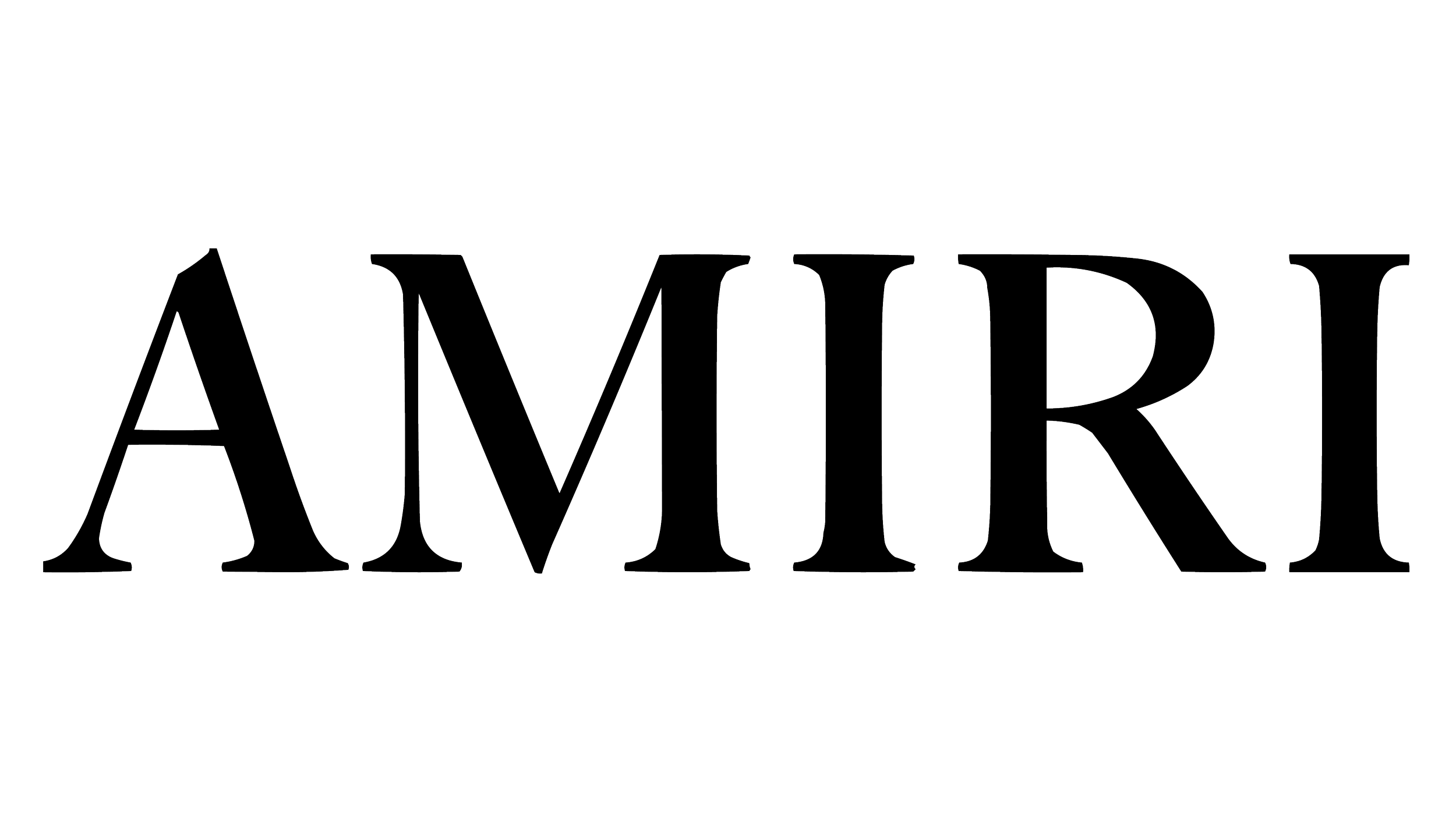AMIRI brand logo – black serif text spelling “AMIRI” on a white background
