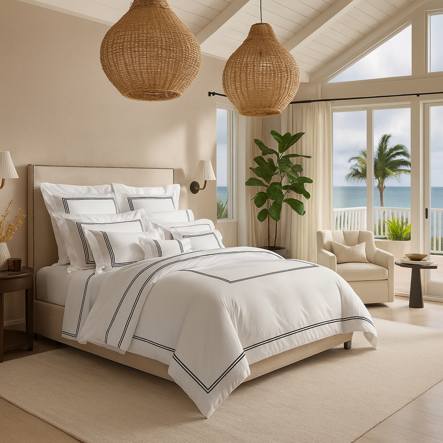 Pratesi linens are heirloom-quality textiles crafted from the world’s finest long-staple cottons and finished with intricate details that demand expert handling. At Sudsies, we specialize in the professional cleaning and pressing of Pratesi sheets and bedding, using carefully controlled processes designed to preserve softness, structure, and elegance. Each piece is cleaned individually, gently finished, and pressed to perfection—never over-processed—so your linens return crisp, refined, and beautifully maintained for years to come.